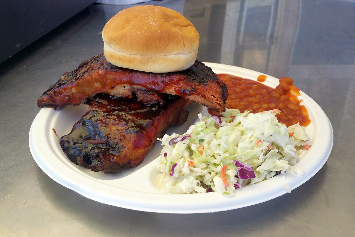 A rib plate from Izzy’s Bar-B-Que is pictured at the Southwest Washington Fair in this Chronicle file photo.
